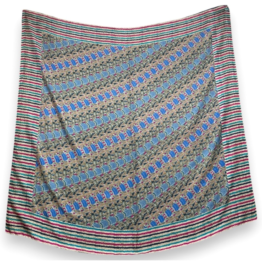 Parekh Bugbee Silkhorse Scarf Multicolor Equestrian Silk 41x42